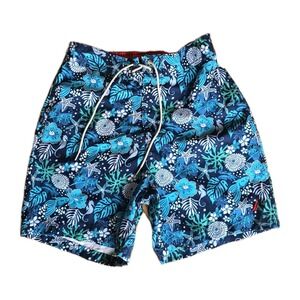 Nautica Logo Print Men's 8" Quick Dry Board Shorts/Swim Trunks - Size Med - NWT